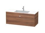 Duravit Brioso c-bonded Waschtischunterschrankset BR4603O1079 120 x 48 cm, chrom/Nussbaum natur, 1 Hahnloch