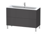 Duravit L-Cube Waschtisch-Unterschrank LC662804949 122 x 48,1 cm, graphit matt, 2 Auszüge, stehend