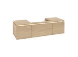 Villeroy & Boch Legato Waschtischunterschrank B698L0VJ 140x38x50cm, mit LED-Beleuchtung, Nordic Oak