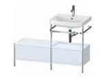Duravit Happy D.2 Plus Möbelwaschtisch-Kombination HP4855O9797 120x49cm, mit Metallkonsole, 1 Hahnloch, lichtblau seidenmatt