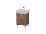 Duravit Brioso Waschtischunterbau BR443201021 484x459mm, Nussbaum Dunkel/Chrom, 2 Auszüge