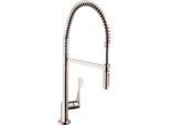 hansgrohe Küchen Armatur Axor Citterio 39840800 Semi-Pro, schwenkbarer Auslauf, Edelstahl-Optik