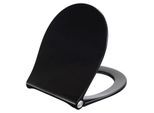 Pressalit WC-Sitz 970001-D05999 schwarz, Universalscharnier D05, Edelstahl, lift-off, mit Deckel, Absenkautomatik