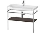 Duravit Happy D.2 Plus Möbelwaschtisch-Kombination HP4838O6969 97,5 x 49 cm, 1 Hahnloch, nussbaum gebürstet, mit Metallkonsole