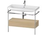 Duravit Happy D.2 Plus Möbelwaschtisch-Kombination HP4843O7171 97,5 x 49 cm, 1 Hahnloch, mediterrane Eiche, mit Metallkonsole