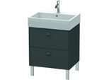 Duravit Brioso Waschtischunterbau BR443304949 584x459mm, Graphit Matt, 2 Auszüge