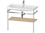Duravit Happy D.2 Plus Möbelwaschtisch-Kombination HP4838O7171 97,5 x 49 cm, 1 Hahnloch, mediterrane Eiche, mit Metallkonsole