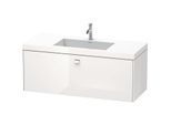 Duravit Brioso c-bonded Waschtisch mit Unterbau BR4603O1022, 120x48cm Weiß Hochgl./Chrom, 1 Hahnl.