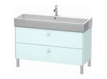 Duravit Brioso Waschtischunterbau BR443700909 1184x459mm, Lichtblau Matt, 2 Auszüge
