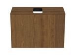 Ideal Standard Conca Waschtisch-Unterschrank T3935Y5 mit Ausschnitt, 1 Auszug, 80x37x55 cm, mittig, Walnuss dunkel Furnier