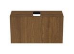 Ideal Standard Conca Waschtisch-Unterschrank T3936Y5 mit Ausschnitt, 1 Auszug, 100x37x55 cm, mittig, Walnuss dunkel Furnier