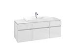 Villeroy & Boch Legato Waschtischunterschrank B699L0DH 140x55x50cm, mit LED-Beleuchtung, Glossy White