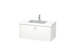 Duravit Brioso c-bonded Waschtisch mit Unterbau BR4602N1018, 100x48cm, Weiß Matt/Chrom, o. Hahnl.