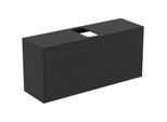 Ideal Standard Conca Waschtisch-Unterschrank T3937Y4 mit Ausschnitt, 1 Auszug, 120x37x55 cm, mittig, Eiche geflammt Furnier