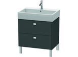 Duravit Brioso Waschtischunterbau BR443401049 684x459mm, Graphit Matt, 2 Auszüge, Griff Chrom