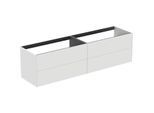 Ideal Standard Conca Waschtisch-Unterschrank T3993Y1 ohne Waschtisch-Platte, 4 Auszüge, 200x50,5x54 cm, Weiß matt lackiert