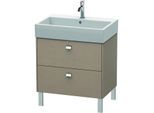 Duravit Brioso Waschtischunterbau BR443401075 684x459mm, Leinen, 2 Auszüge, Griff Chrom