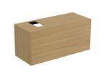 Ideal Standard Conca Waschtisch-Unterschrank T3944Y6 mit Ausschnitt, 2 Auszüge, 120x50,5x55 cm, rechts/links, Eiche hell Furnier