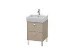 Duravit Brioso Waschtischunterbau BR443201075 484x459mm, Leinen, 2 Auszüge, Griff Chrom