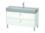 Duravit Brioso Waschtischunterbau BR443701018 1184x459mm, Weiß Matt, 2 Auszüge, Griff Chrom