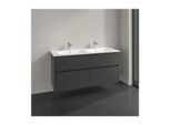 Villeroy und Boch Collaro Waschtischunterschrank C14700VR 126,1x61x48cm, Waschbecken mittig, graphite