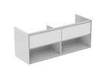Ideal Standard Connect Air Waschtischunterschrank E0831B2, weiss glänzend/weiss matt, 2 Auszüge
