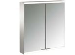 Emco prime Aufputz-Lichtspiegelschrank 949706323 600x700mm, 2-türig, aluminium/weiss