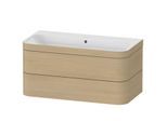 Duravit Happy D.2 Plus Möbelwaschtisch-Unterschrank HP4638N7171 97,5 x 49 cm, ohne Hahnloch, mediterrane Eiche, 2 Schubkästen