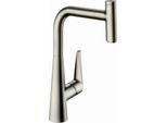 hansgrohe Talis Select S M5115-H300 Küchenarmatur 73853800, Edelstahl-Optik, Ausziehauslauf, sBox