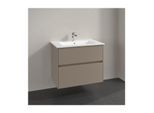 Villeroy und Boch Collaro Waschtischunterschrank C14400VM 76,1x61x48cm, Waschbecken mittig, taupe