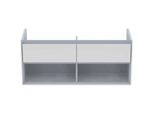 Ideal Standard Connect Air DoppelWaschtischunterschrank E0829KN 120x51,7x44cm, 2 Auszüge, weiß glänzend/hellgrau matt