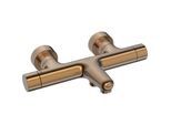Hansa HANSAPRISMA Wannen- und Brausearmatur 5810230181 mit Thermostat, Wandmontage, Bronze gebürstet