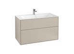 Villeroy und Boch Finion Waschtischunterschrank G02000HH 99,6x59,1x49,8cm, Sand Matt Lacquer, mit Wandbeleuchtung