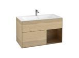 Villeroy und Boch Finion Waschtischunterschrank F040GNPC 99,6x59,1x49,8cm, Regal rechts Walnut veneer, Oak Veneer