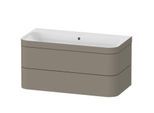 Duravit Happy D.2 Plus Möbelwaschtisch-Unterschrank HP4638N9292 97,5 x 49 cm, ohne Hahnloch, steingrau seidenmatt, 2 Schubkästen