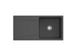 Villeroy und Boch Siluet Flächenbündige Spüle 33361Fi4 mit Ablaufgarnitur und Handbetätigung, Graphit