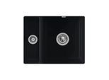 Villeroy und Boch Unterbauspüle 675802S5 mit Ablaufgarnitur und Excenterbetätigung, Ebony
