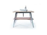 Duravit Cape Cod Aufsatz-Waschtisch 23404632001 46 x 46 cm, mit Hahnloch, ohne Überlauf, Armatureninsel, Weiß Seidenmatt WonderGliss