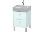 Duravit Brioso Waschtischunterbau BR443200909 484x459mm, Lichtblau Matt, 2 Auszüge