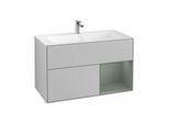 Villeroy und Boch Finion Waschtischunterschrank F040GMGJ 99,6x59,1x49,8cm, Regal rechts Olive Matt Lacquer, Light grey matt