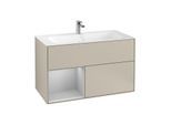 Villeroy und Boch Finion Waschtischunterschrank F030GJHH 99,6x59,1x49,8cm, Regal links Light grey matt, Sand Matt Lacquer