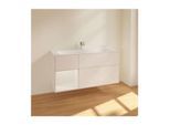 Villeroy und Boch Finion Waschtischunterschrank F060GFGF mit Beleuchtung, 3 Auszüge, 1196 x 591 x 498 mm, Glossy White Lacquer / Glossy White Lacquer