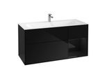 Villeroy und Boch Finion Waschtischunterschrank G070PHPH 119,6x59,1cm, Emotion, Regal rechts Glossy Black Lacquer, Glossy Black Lacquer