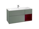 Villeroy und Boch Finion Waschtischunterschrank G070HBGM 119,6x59,1cm, Emotion, Regal rechts Peony, Olive Matt Lacquer