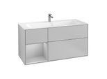 Villeroy und Boch Finion Waschtischunterschrank G060GJGJ 119,6x59,1cm, Emotion, Regal links Light grey matt, Light grey matt