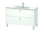 Duravit Brioso Waschtischunterschrank BR440401018 1220x479mm, Weiß Matt, 2 Auszüge, Griff Chrom