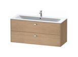 Duravit Brioso Waschtischunterbau BR410401052 1220x553 Europäische Eiche, 2 Auszüge, Griff Chrom