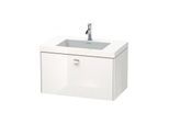 Duravit Brioso c-bonded Waschtisch mit Unterbau BR4601N1022, 80x48cm Weiß Hochgl./Chrom, o. Hahnl.