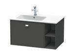 Duravit Brioso Waschtischunterbau BR401201049 820x479mm, Graphit Matt, Regal links, Griff Chrom