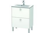 Duravit Brioso Waschtischunterbau BR440601018 620x389mm, Weiß Matt, 2 Auszüge, Griff Chrom